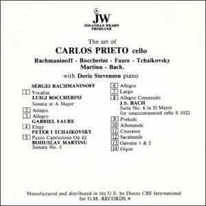Carlos Prieto Cello