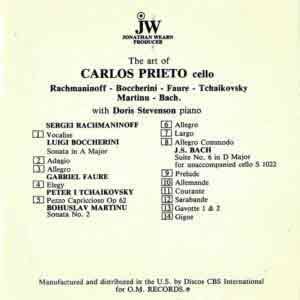 Carlos Prieto contraportada